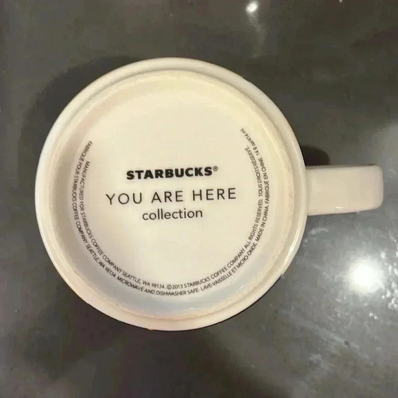 Starbucks New York You Are Here 2013 Mug White Yellow Liberty Brooklyn Bridge - Picture 2 of 3